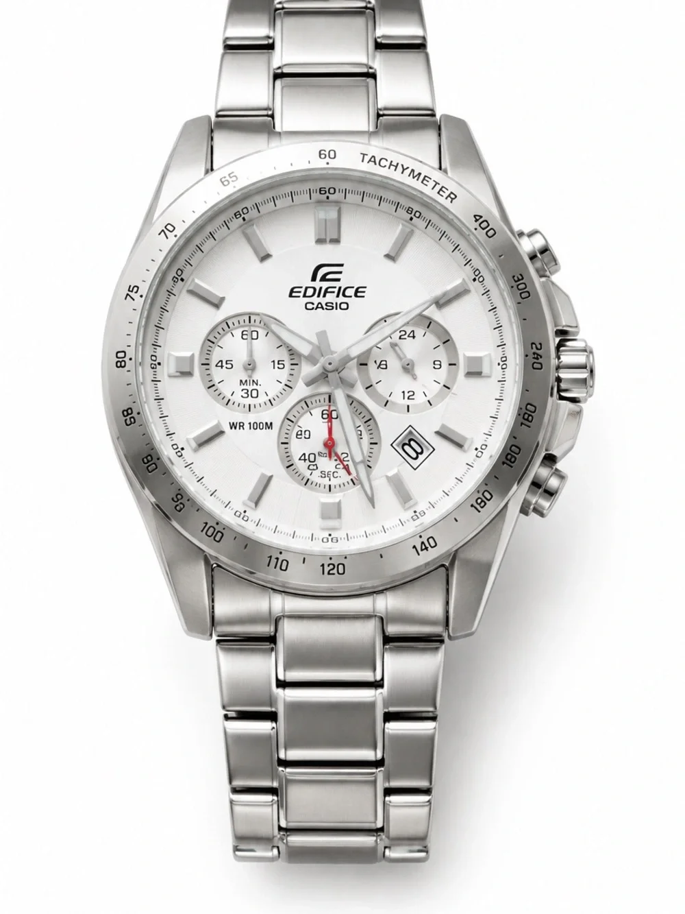 Casio Edifice Silver Stainless Steel Chronograph Watch